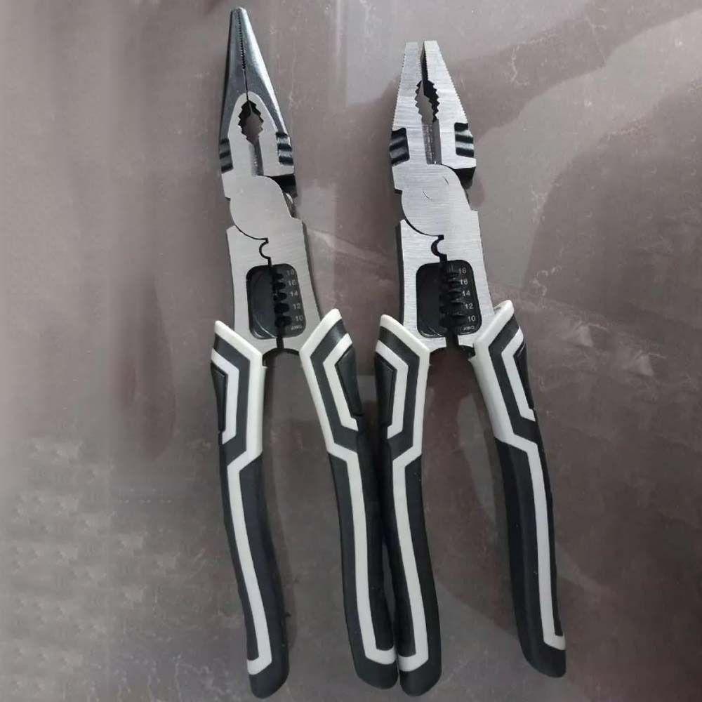 Flat/Pointed Mouth 9-inch Wire Plier Steel Wire Stripper Household Diagonal Plier Locksmith
