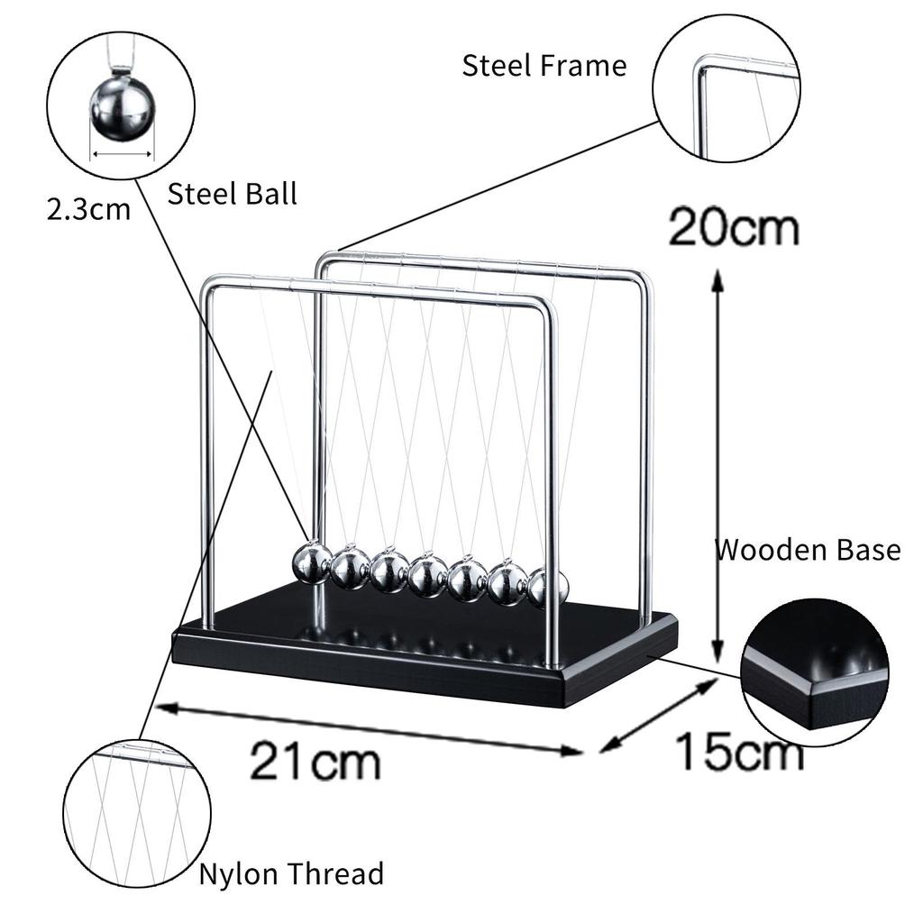 Klasická Newtonova houpačka: Fyzikální setrvačné kyvadlo pro úlevu od stresu a vzdělávací dárek