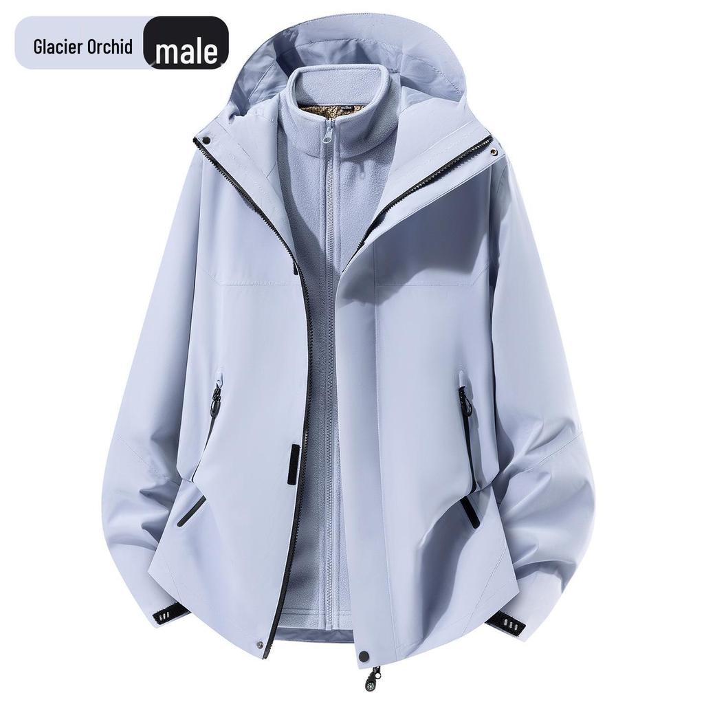 2026 Men's Three-in-One Graphene Ski Jacket with Fleece Liner - Waterproof and Breathable for Autumn/Winter
