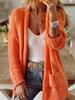 Women's Knitted Long Sleeve Mid-Length Cardigan for Spring and Autumn.