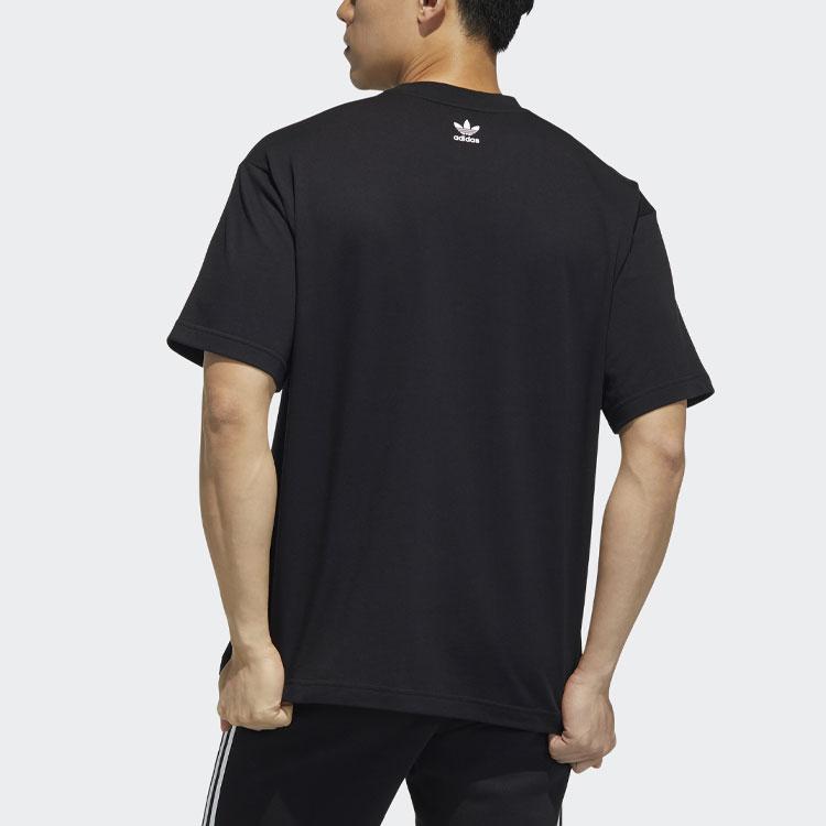 Adidas Originals Trefoil Tee Ss Sports Round Neck Short Sleeve T-Shirt Men Tops Black HB6859