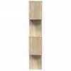 Room Divider Bookshelf with 4 Shelves Sonoma Oak Finish 70 X 24 X 129 Cm