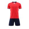 A drop shipping football uniform set, short sleeves, men's and women's adult children's jerseys, printing numbers, student training 