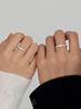 925 Sterling Silver Circular Open Ring Set for Men and Women - High-End Plain Band for Index Finger