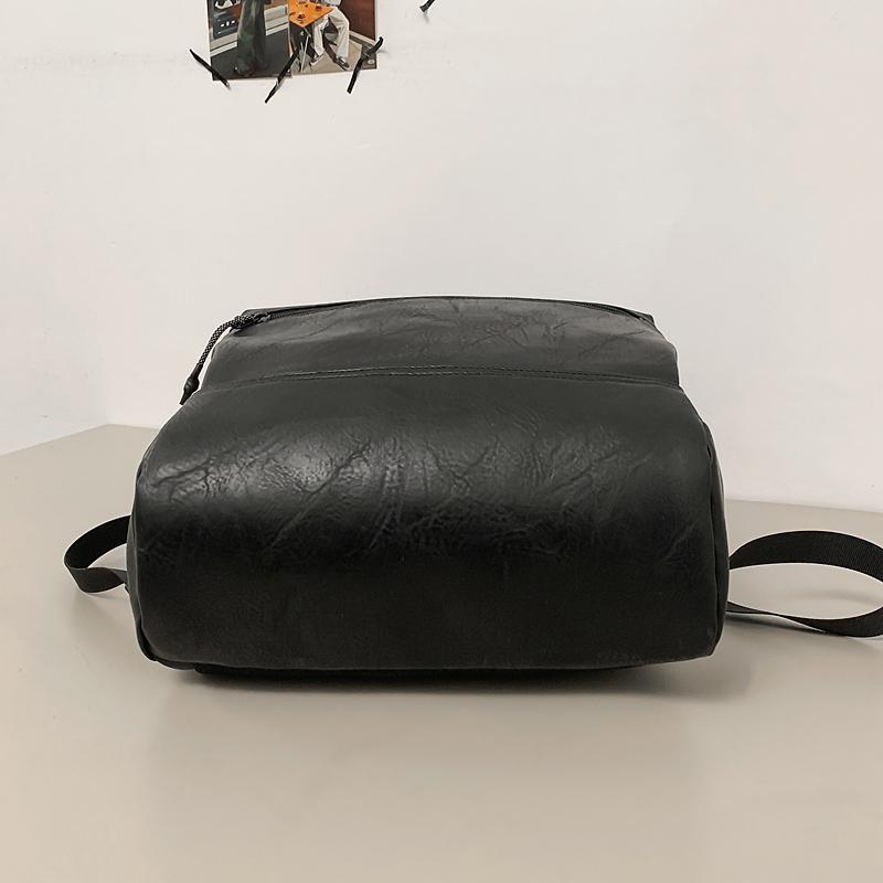 PU Backpack Men's Laptop Backpack Student Travel Commuter Bag