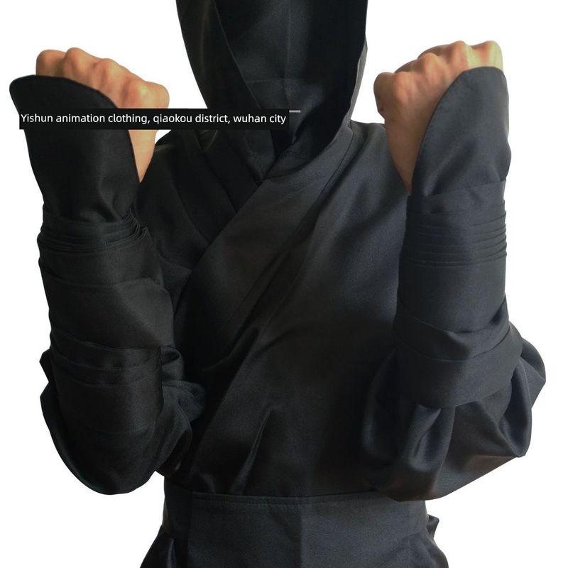 Black Ninja Costume Adult Uniform Set Japanese Samurai Role Play Halloween Costume Japanese Anime