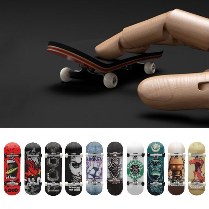 Hračky na hmatník Five Layer Maple Professional Mini Skateboard Fingerboardy Vzdělávací párty dárek pro děti Chlapci Dívka