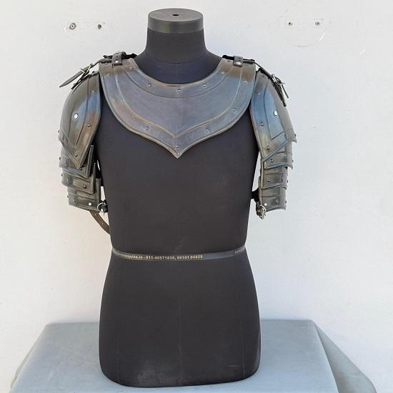 

Средневековые наплечники Черных Тамплиеров с горжетом, доспехи для LARP, косплей, ролевая игра