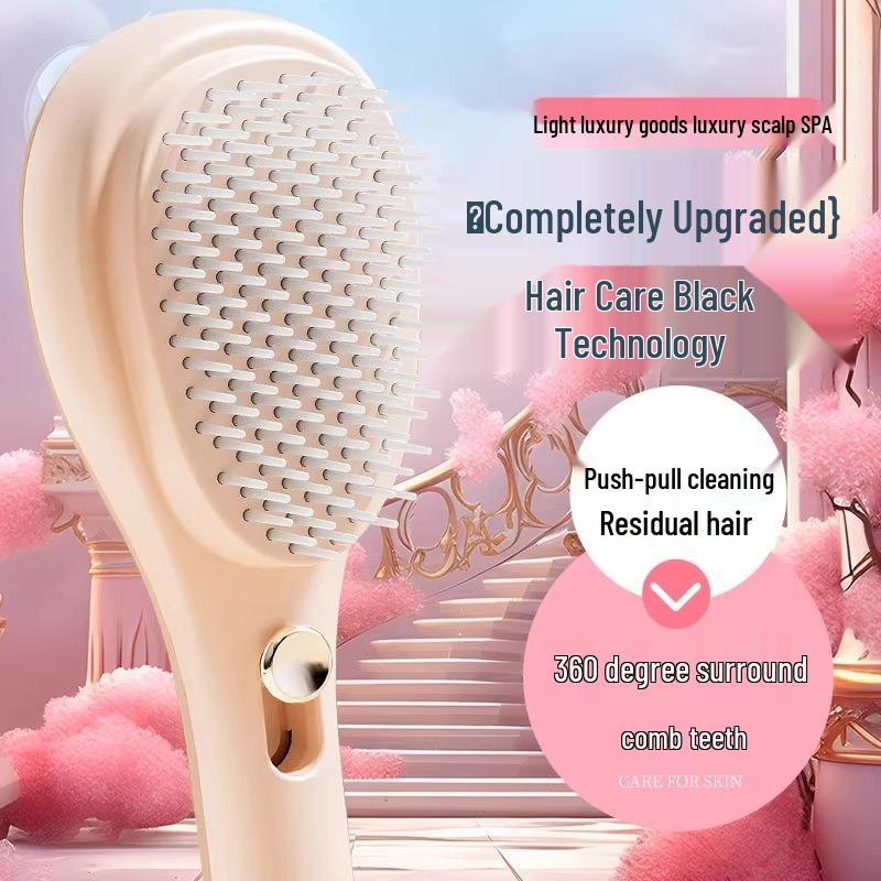 Women's Portable Retractable Airbag Comb - Fluffy Massage Detangling Hairbrush