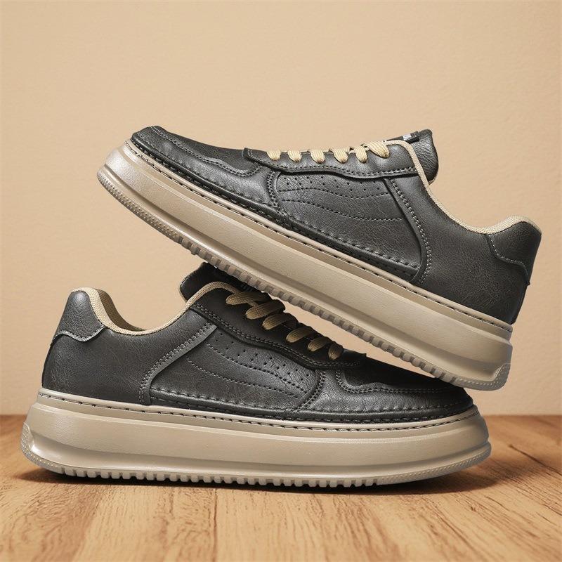 Men's Shoes Autumn New High-end Versatile Casual Leather Board Shoes British Retro Men's Leather Shoes Work Shoes