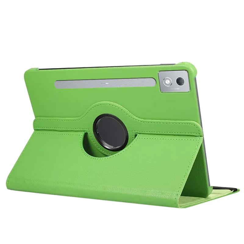Für Lenovo Xiaoxin Pad Pro 12,7 Zoll 360 Grad drehbare Lederhülle mit Wake/Sleep TB373FU/TB375FC Funda