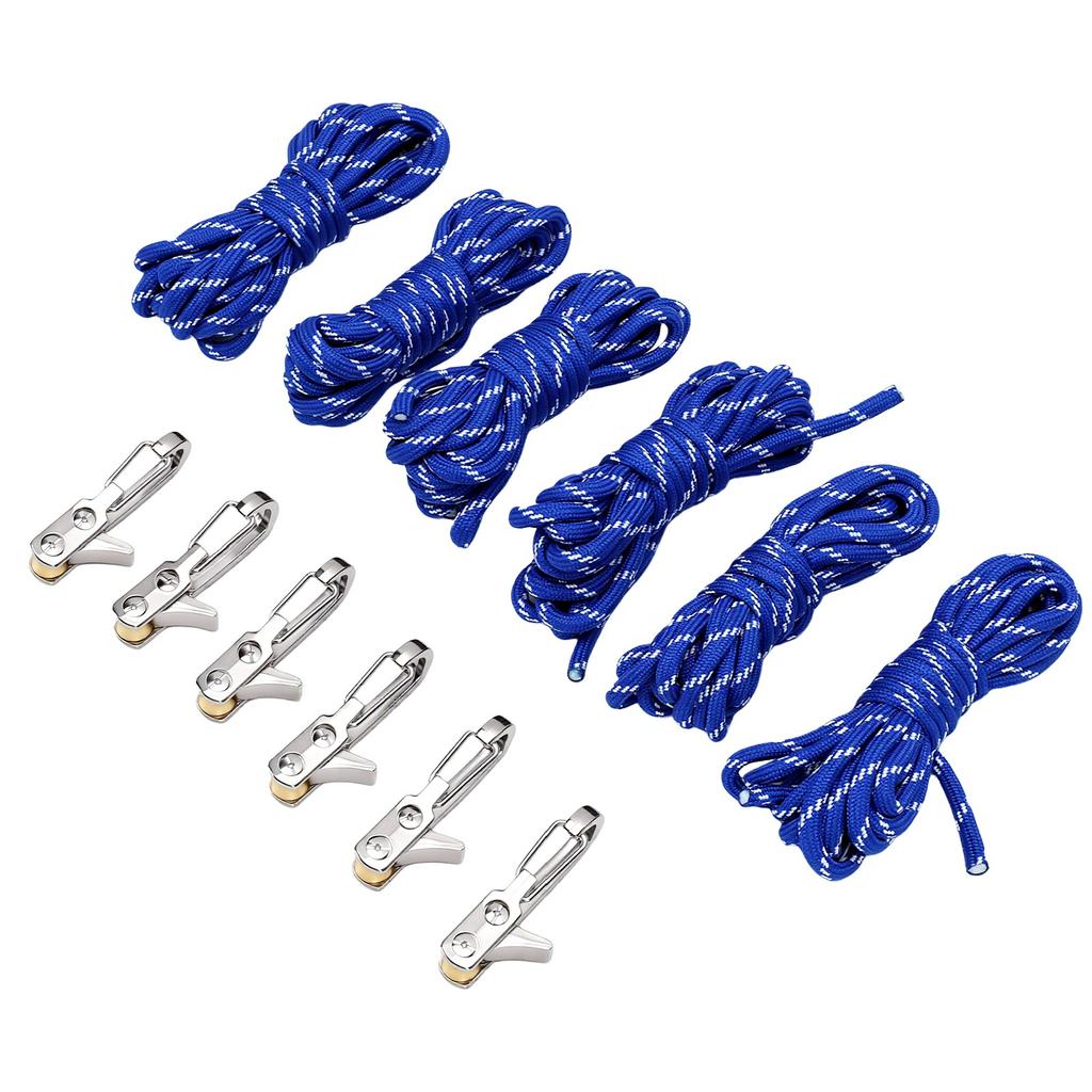 Retractable Buckle Rope Adjustable Quick Release Roller Tensioner for Camping Boating Home