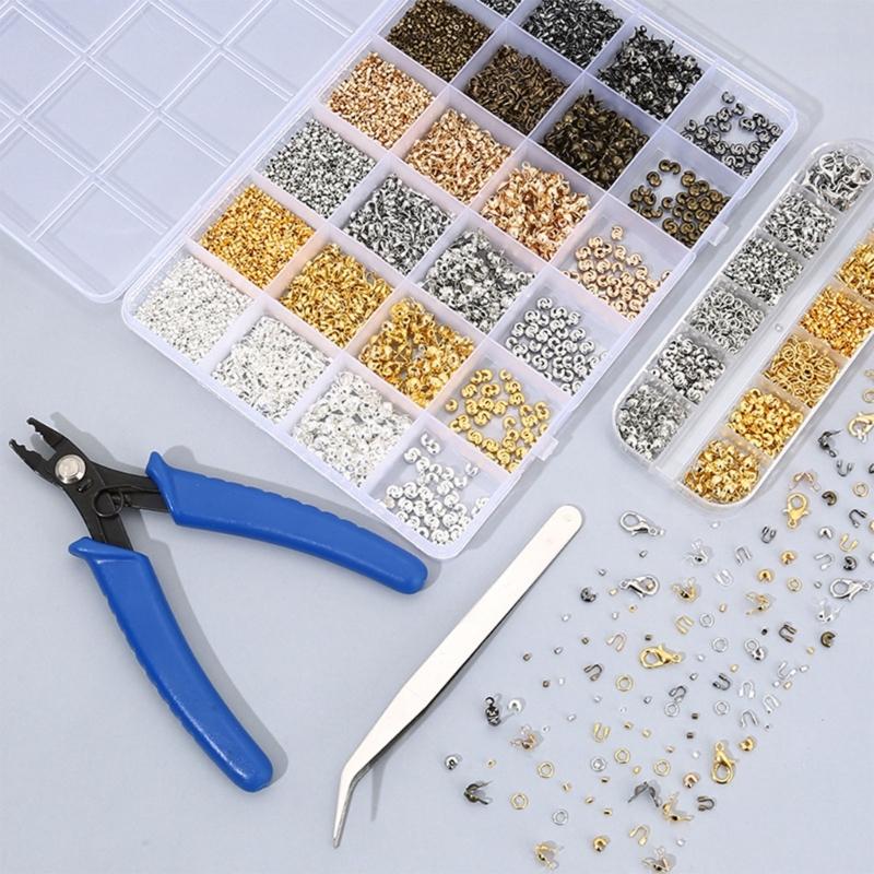 Double Size Metal Bead Positioning Kit Delicate Earring Making Supplies For Necklace Bracelet Earring Crafting