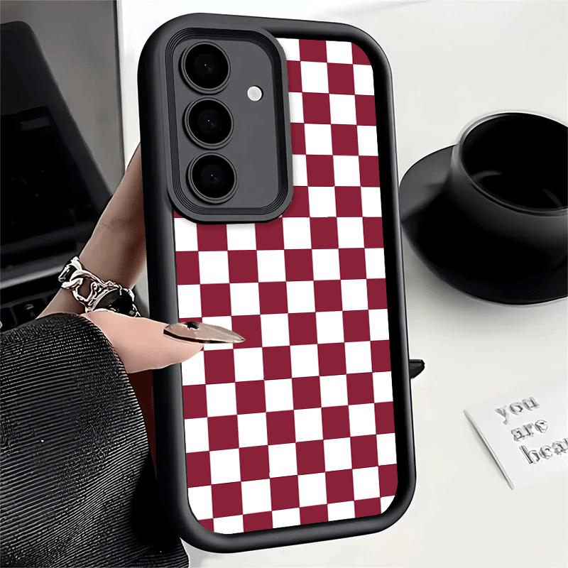 Phone Case for Samsung Galaxy A17 A16 A15 A14 A13 Retro Classic Chess Board Grid A56 A36 A26 A55 A35 A25 A54 A34 A24 A53 A33 A23