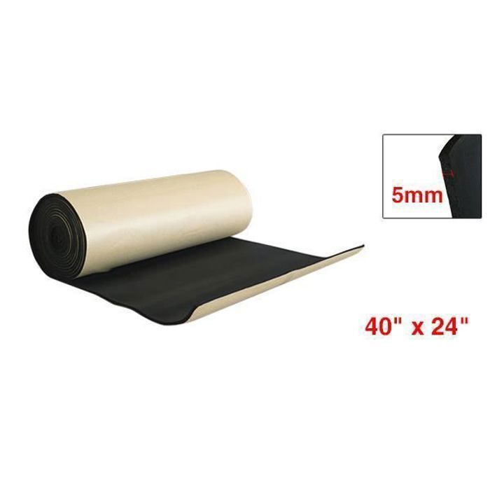 Isolant thermique de voiture sourcing map isolation 5mm isolation acoustique aile bruit sonore capot moteur noir 40"x24" 100x60cm