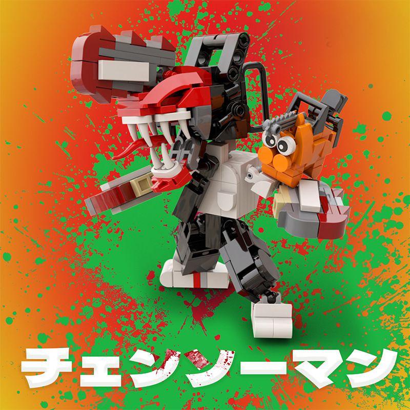 Creative Chainsaw Man 239pc Building Blocks Set Imagination Building Fun For Adults Kids