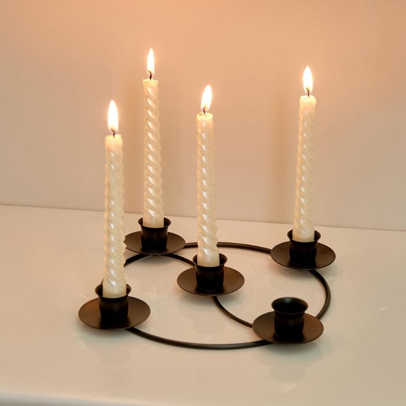 Decorative Candle Stands Iron Taper Candle Holders Candelabra Retro Candlestick Holders for Wedding,Table Centerpieces