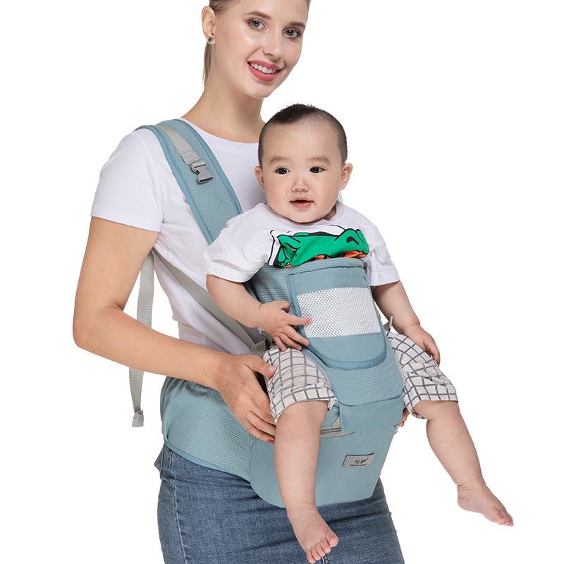 Multi-Function Baby Carrier with Waist Stool for Horizontal and Back Carry