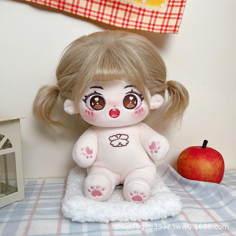 Kawaii IDol Doll 20cm Anime Plush Star Dolls Stuffed Customization Figure Toys Cotton Baby Plushies Toys Kids Collection Gifts