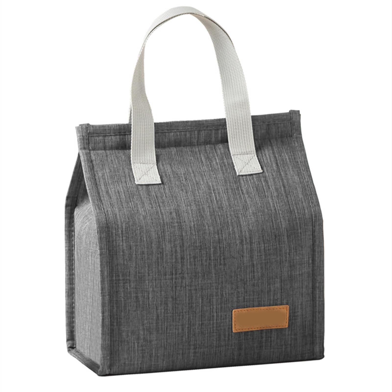 Konnwei Women's Grey Lunch Box Lunch Bag For Men Large Capacity Insulated Lunch Bag Container Thermal Food Handbag For Work Office