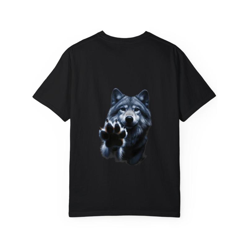 Wolf Graphic T Shirt White Wolf Paw Print Design for Casual Wear