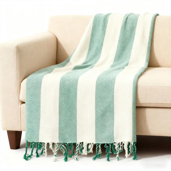 Turkish Beach Towel Striped Print Quick-Drying Sand-Free Large Size Thin Beach Towel Swimwear Accessory