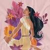 Pocahontas Womens/Ladies Flowers T-Shirt