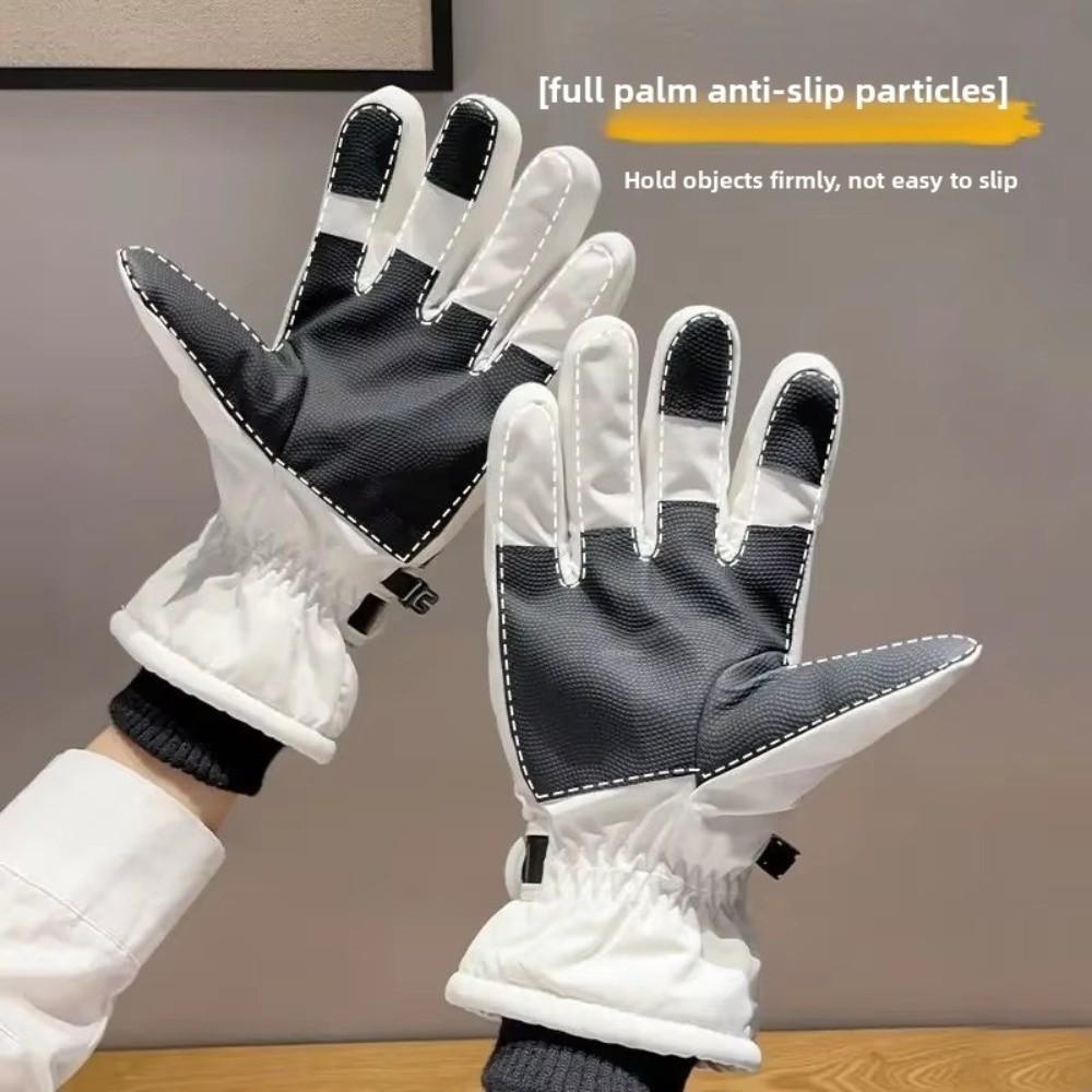Unisex Windproof Ski Gloves Cold-Proof Waterproof Winter Gloves Thermal Light Duty Touch Screen Gloves Winter Outdoor Sports