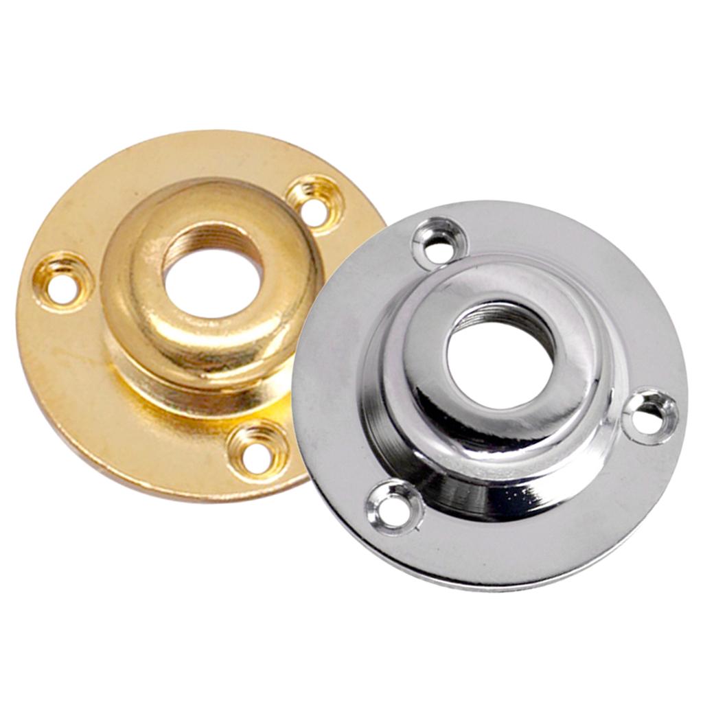 Replacement Guitar Jack Plate Metal Bass Top Cap Round Threaded Cover For Electric Guitar Parts And Headstock Accessories
