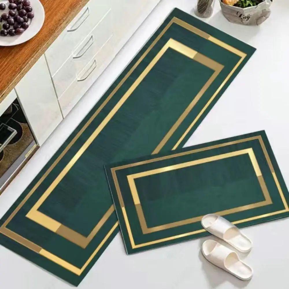

VIKAMA 1/2PC Absorbent Diatomaceous Earth Carpet Simple Geometric Kitchen Carpet Entry Doormat Entry Rug Bathroom Mat Home Decor 1PC 40x60CM