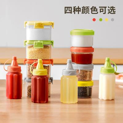 Squeezing Salad Bottle Seasoning Box Jam Squeezing Bottle Outdoor Barbecue Seasoning Bottle Set Home Sauce Bottle