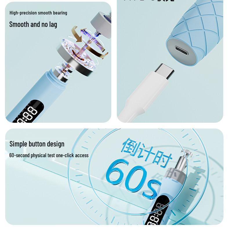 Rechargeable Smart Counting Jump Rope with Steel Wire for Kids and Adults, Ideal for Sports Competitions and Training.