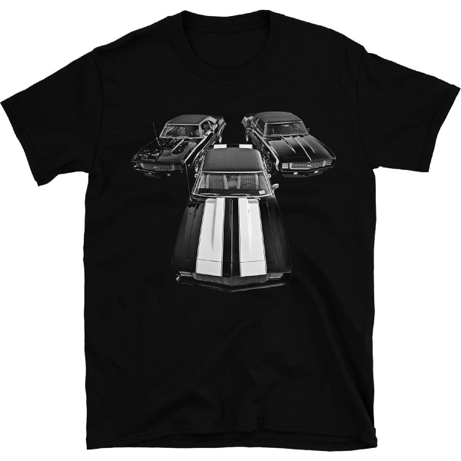 Classic American Muscle Car Chevy Camaros SS L78 Z28 T-Shirt 100% Cotton S
