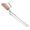 Log Tongs Beech Wood Handle Stainless Steel Clamp High Temperature Resistance Fire Tong for Outdoor 