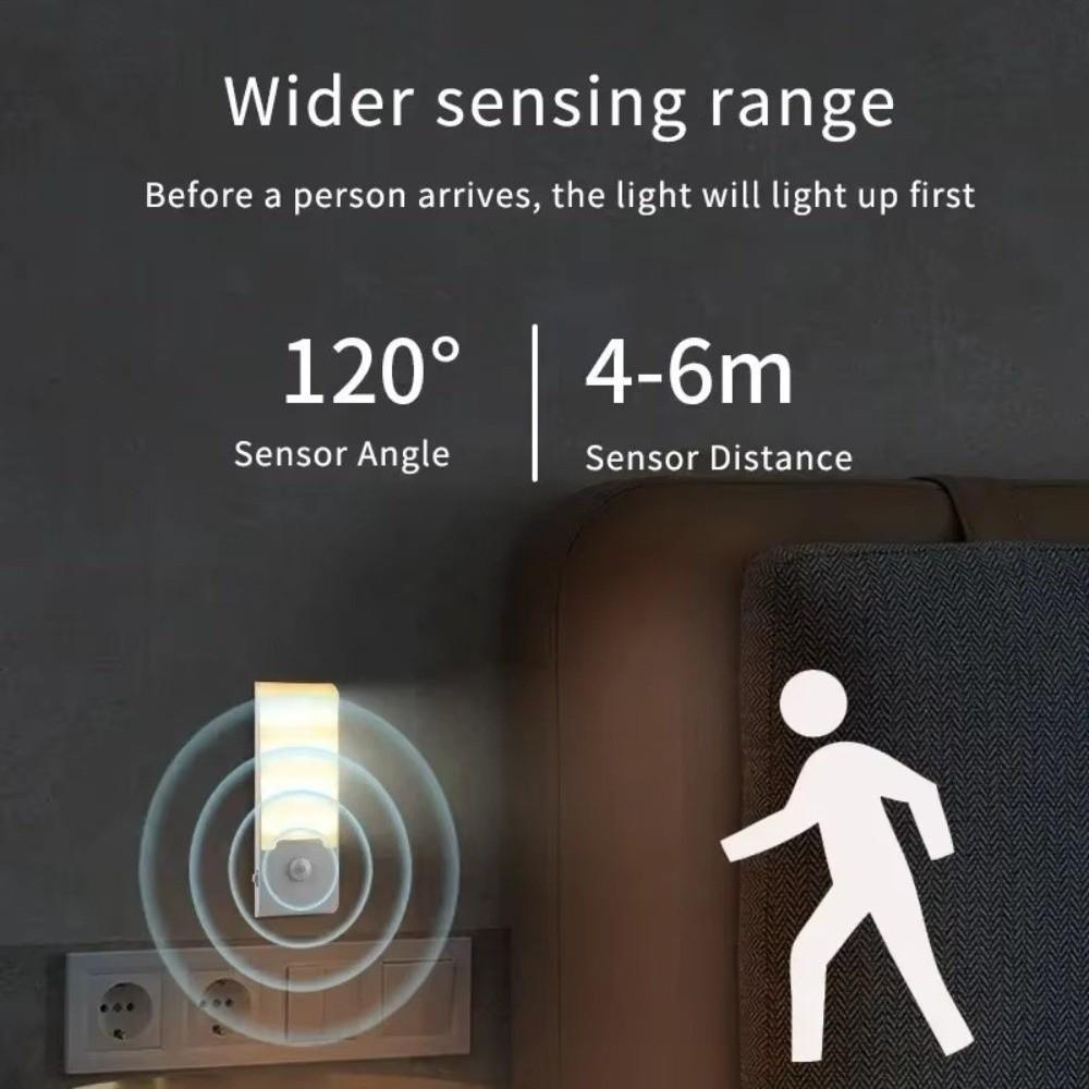 Rechargeable LED Induction Night Light Motion Sensor Body Sensor Night Light Cabinet Lamp  Closet