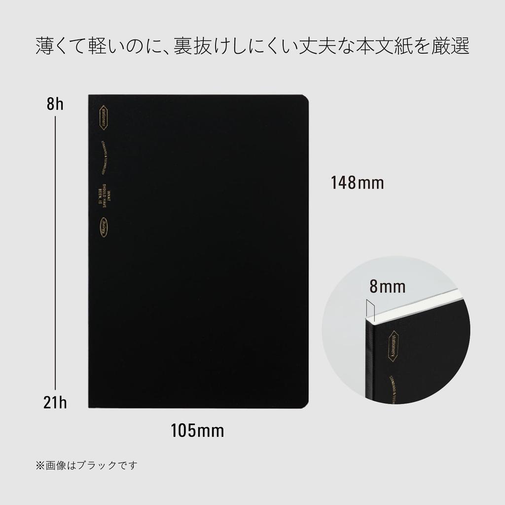 Nitoms STALOGY Moomin Notebook Cover, 1/2 Year Notebook Set, A6 Grid, Red, Limited Edition, SS0122