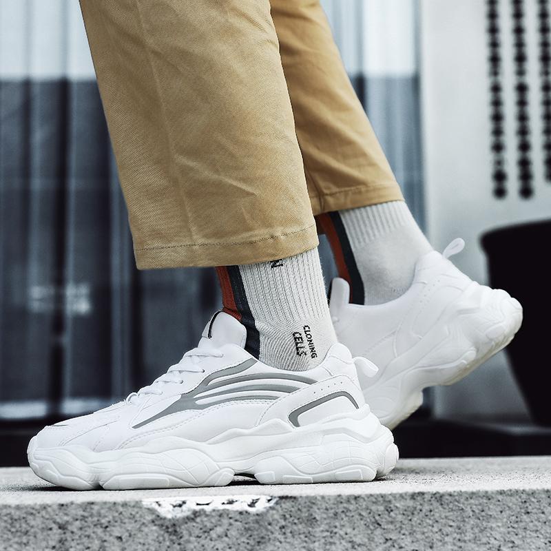 Trend Men's Sneakers Platform Sport Walking Shoes Male High Quality Street Athletic Sneakers Anti Slip Wear-Resistant Soles Comf