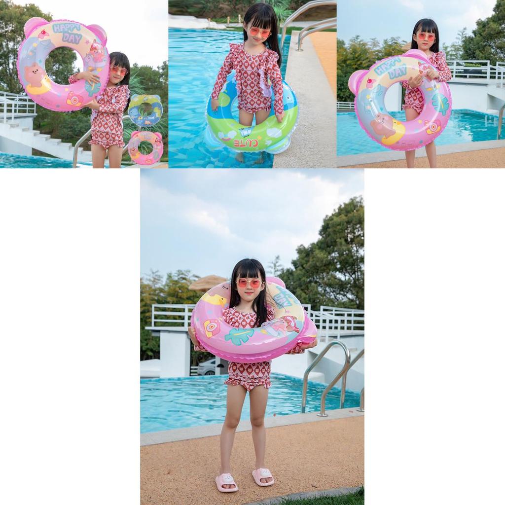 Dinosaur Inflatable Children's Swimming Ring Thickened Pvc Arm Floats Cartoon Design