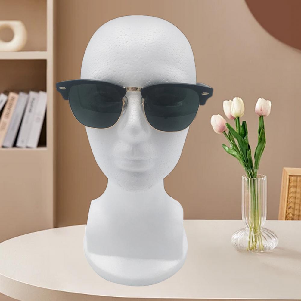 Pěnový stojan na model figuríny s hlavou pro paruky Klobouky Držák brýlí Snadné použití Stojan v obchodě pro kutilské malování v salonu