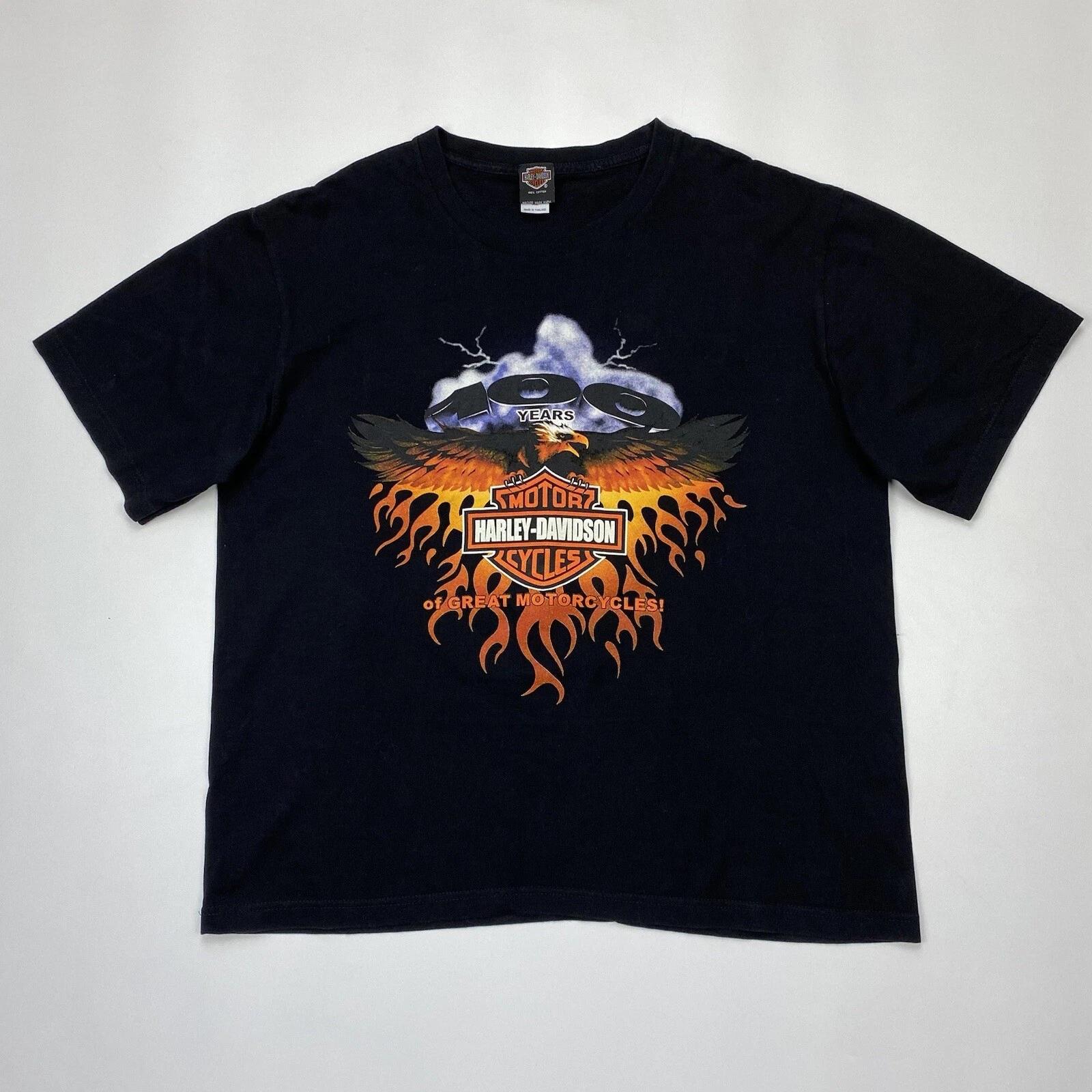 

Vintage Men’s XL 2002 Harley Davidson 100 year Anniversary Black T-Shirt 2XL