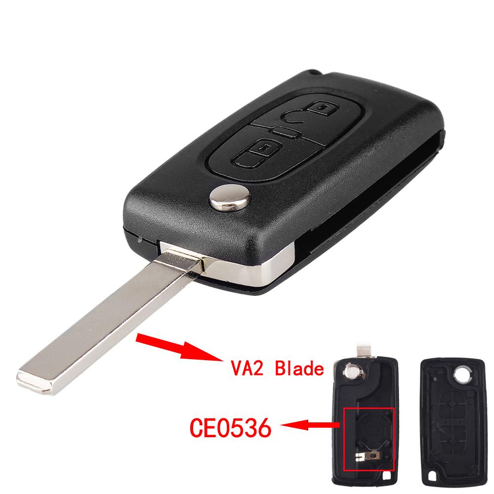 Flip Folding Cae Key Case Blank Shell for Peugeot 107 207 307 307S 308 407 607 2006 for Citroen C2 C3 C4 C5 C6 C8
