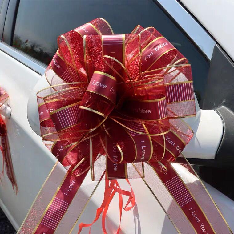 Handcrafted Wedding Quilt & Flower Decorations: Staircase, Car Ribbon, Room Arrangements