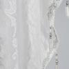 Translucents Laces Window Valance with Beadeds Fringes and Florals for Soft Light and Privacy in Bedrooms or Living Room