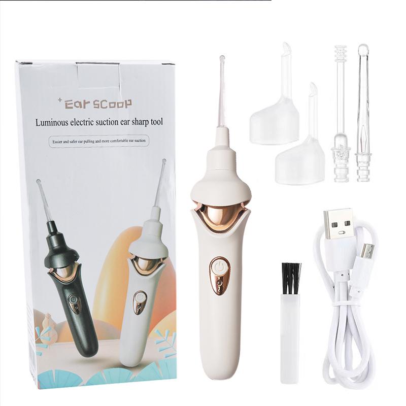 Luminous Electric Suction Ear Spoon Rechargeable Safe Ear Wax Picker Led Light Ear Cleaner Wax Removal Tool for Children Adults
