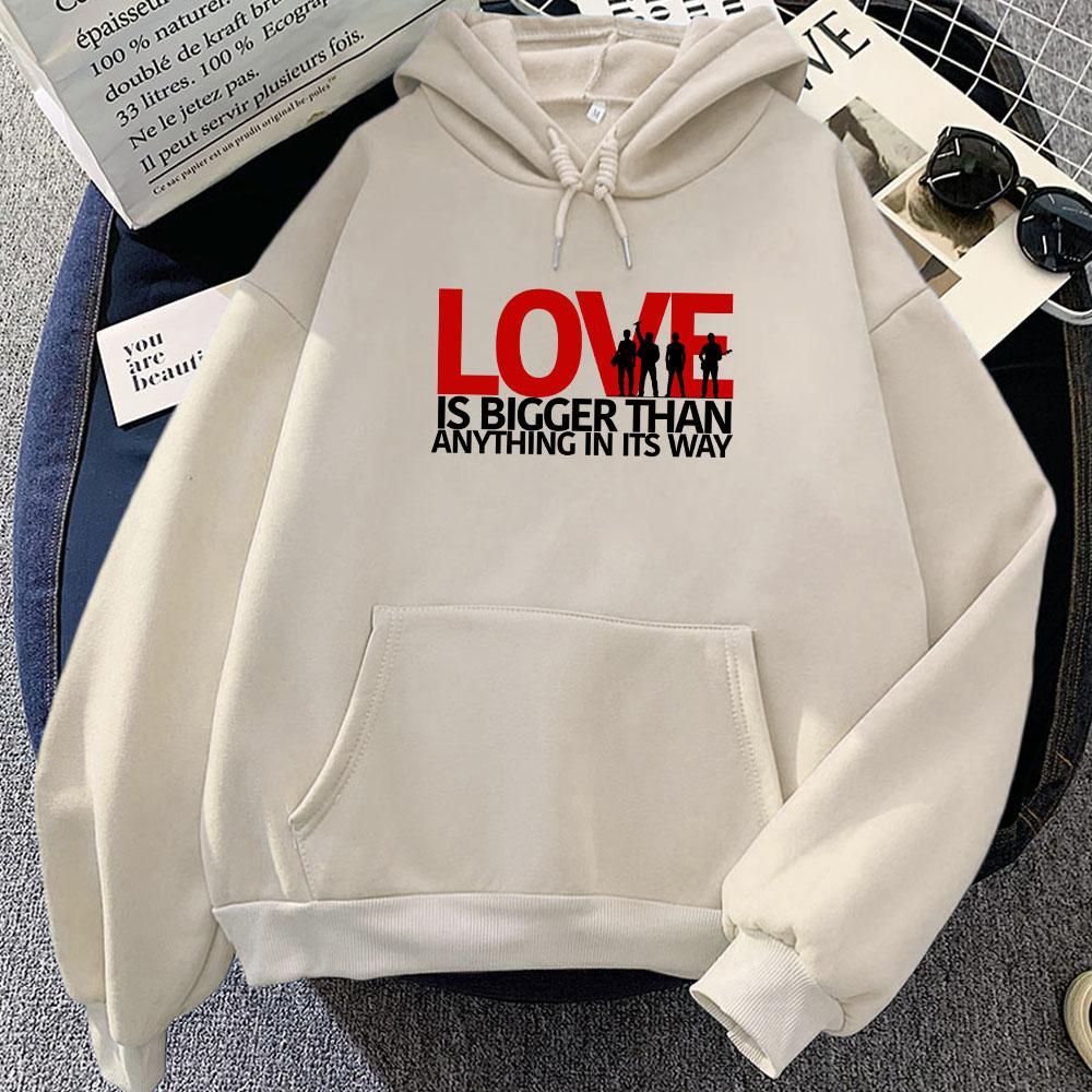 Love Is Bigger Than Anything In Its Way Hoodies Rock Band U2 Hip Hop Streetwear Women/Men Sweatshirts Graphic Clothes Casual Top