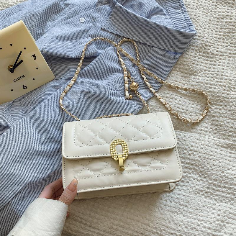 

Маленькая сумка высокой ценности женская 2025 новый тренд модная бриллиантовая цепочка сумка-мессенджер маленькая квадратная сумка высокая ценность