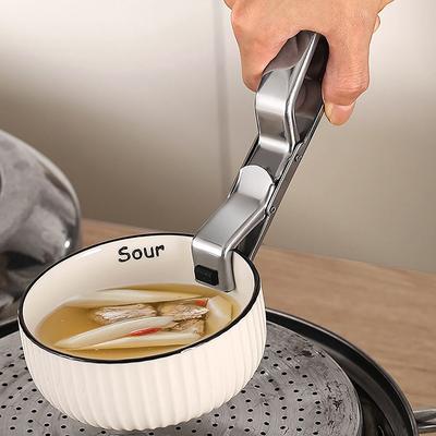 Anti-Scalding Clip Bowl Holder Dish Clamp Pot Pan Gripper Clip Dish Plate Bowl Lifter Retriever Tongs Kitchen Supplies