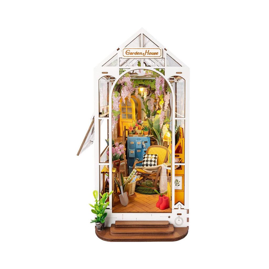 ROBOTIME Rolife 3D Puzzle Holiday Garden House DIY Book Nook Kit TGB06