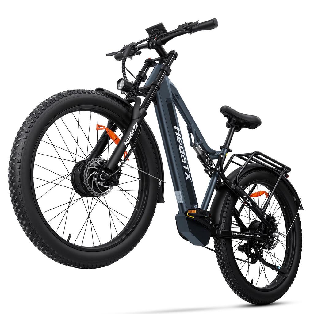 Hedatx TX29 Full Suspension Electric Mountain Bike for Adults with 48V 19.2Ah Battery