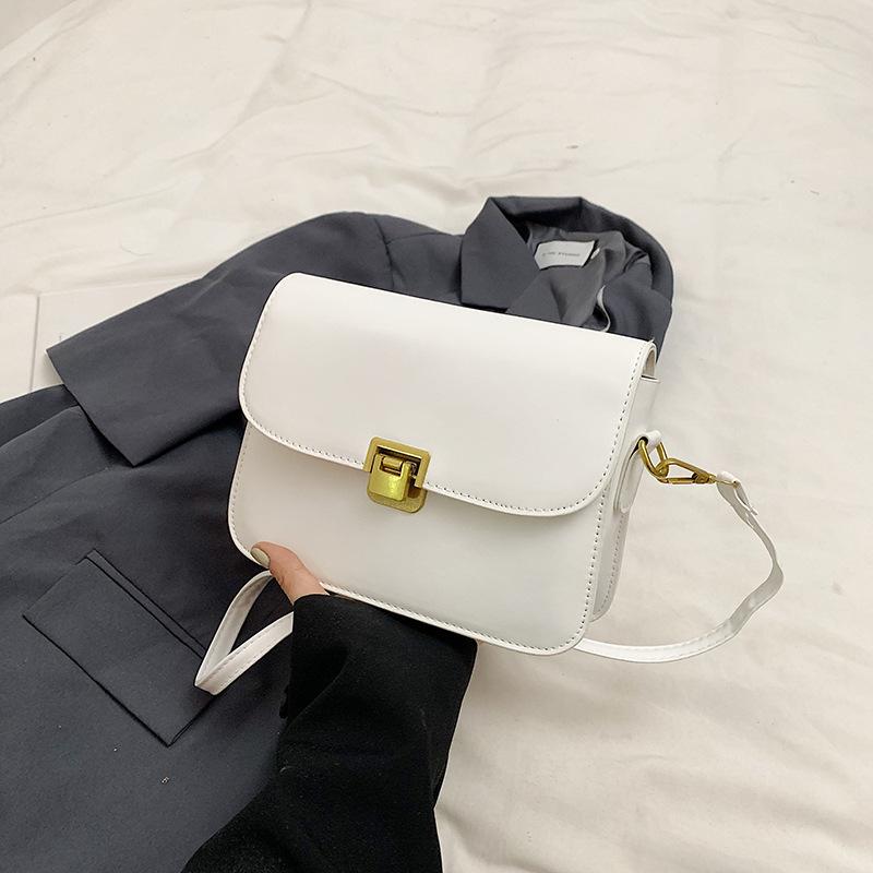 New fashion simple trend portable small square bag personalized retro simple high value shoulder messenger bag